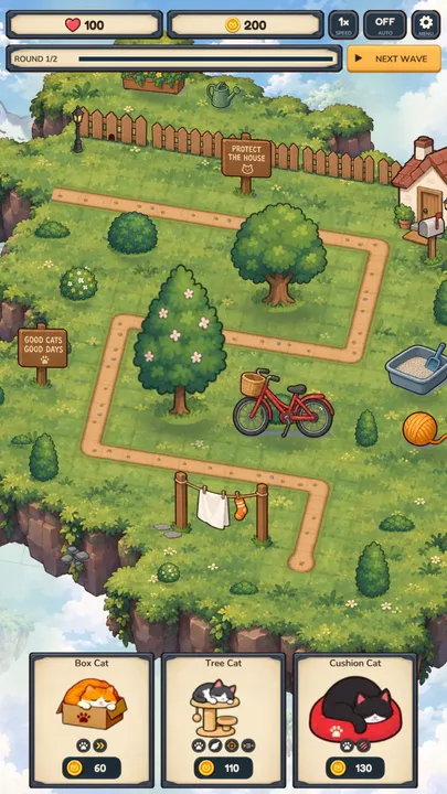 Front Yard, the first level, before the first wave.