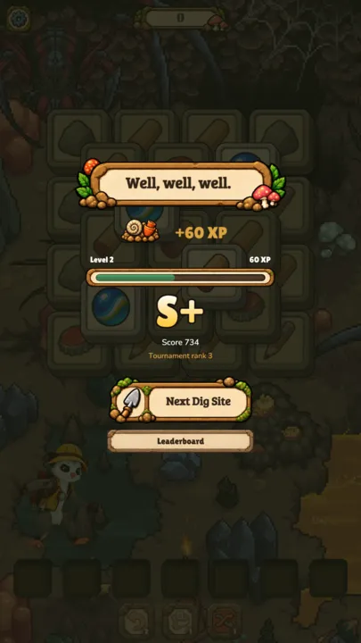 Score attack. Combo chains up to x8, runs ranked E through S+.